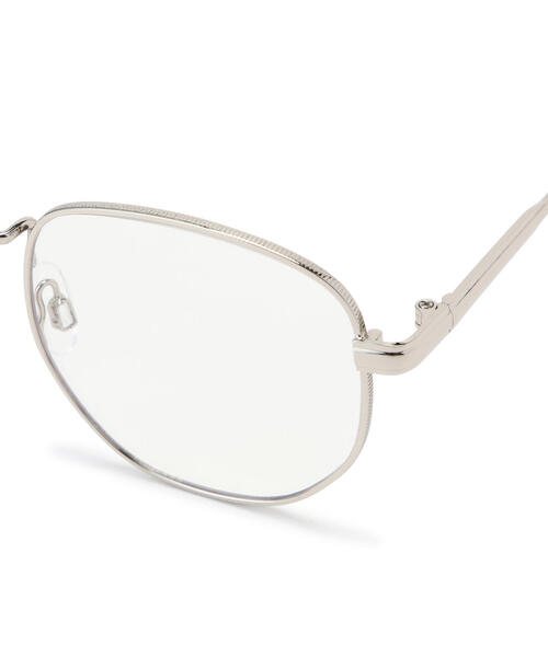 FREE'S MART（フリーズマート）の「◆シルバーフレーム伊達メガネ（メガネ・レディース・ホワイト・ﾌﾘ-）」の4枚目の写真