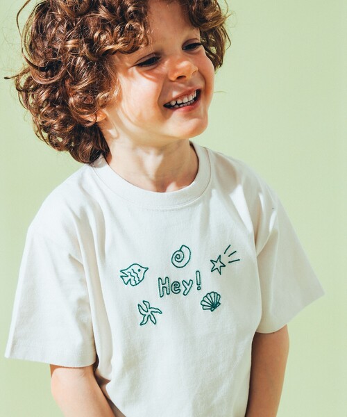 こども ビームス（コドモビームス）の「SEA 刺繍 Tシャツ 2025SS（90～140cm）（Tシャツ/カットソー・キッズ・ホワイト系その他5/ロイヤルブルー・90/110/120/130/140/100）」の3枚目の写真
