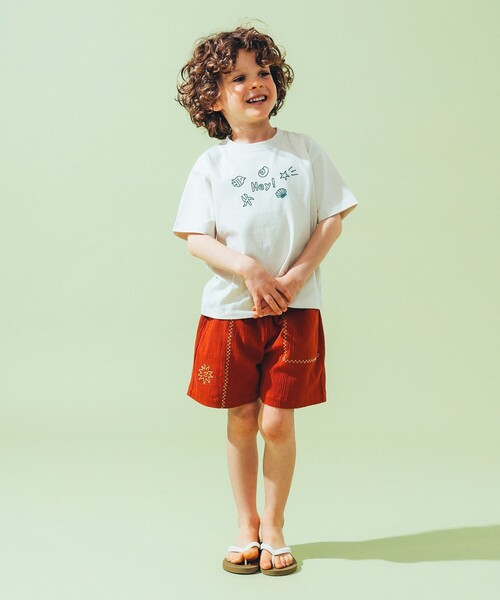 こども ビームス（コドモビームス）の「SEA 刺繍 Tシャツ 2025SS（90～140cm）（Tシャツ/カットソー・キッズ・ホワイト系その他5/ロイヤルブルー・90/110/120/130/140/100）」の5枚目の写真