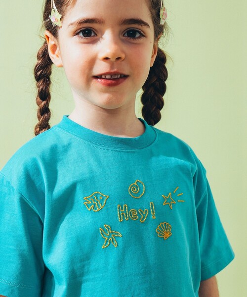 こども ビームス（コドモビームス）の「SEA 刺繍 Tシャツ 2025SS（90～140cm）（Tシャツ/カットソー・キッズ・ホワイト系その他5/ロイヤルブルー・90/110/120/130/140/100）」の6枚目の写真