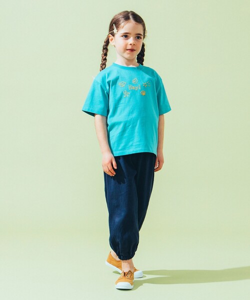 こども ビームス（コドモビームス）の「SEA 刺繍 Tシャツ 2025SS（90～140cm）（Tシャツ/カットソー・キッズ・ホワイト系その他5/ロイヤルブルー・90/110/120/130/140/100）」の9枚目の写真