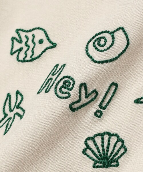 こども ビームス（コドモビームス）の「SEA 刺繍 Tシャツ 2025SS（90～140cm）（Tシャツ/カットソー・キッズ・ホワイト系その他5/ロイヤルブルー・90/110/120/130/140/100）」の13枚目の写真