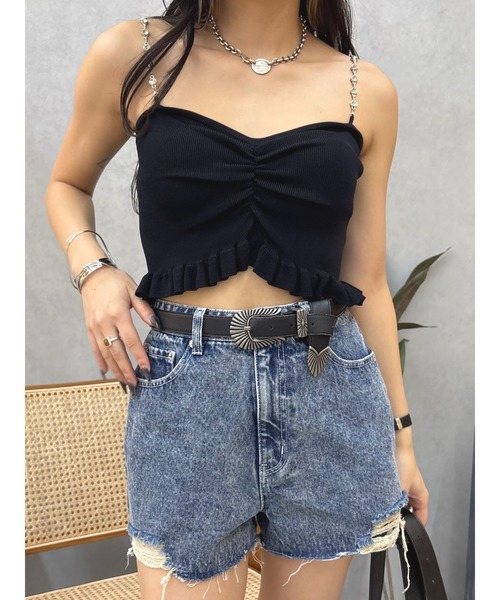 EVRIS（エヴリス）の「ダメージデニムショートパンツ（デニムパンツ・レディース・ベージュ/ブルー/ブラック・SMALL/MEDIUM）」の21枚目の写真