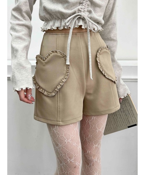 PHILLY（フィリー）の「【PHILLY】ハートポケットショートパンツ（その他パンツ・レディース・ブラック/ベージュ・FREE）」の7枚目の写真