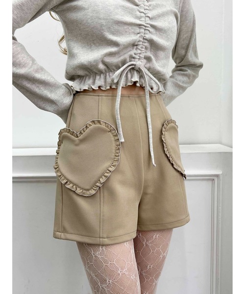 PHILLY（フィリー）の「【PHILLY】ハートポケットショートパンツ（その他パンツ・レディース・ブラック/ベージュ・FREE）」の8枚目の写真