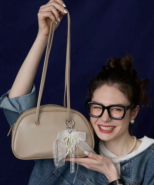 BONLECILL Marche】《軽量》ロングハンドルスクエアボストンバッグ