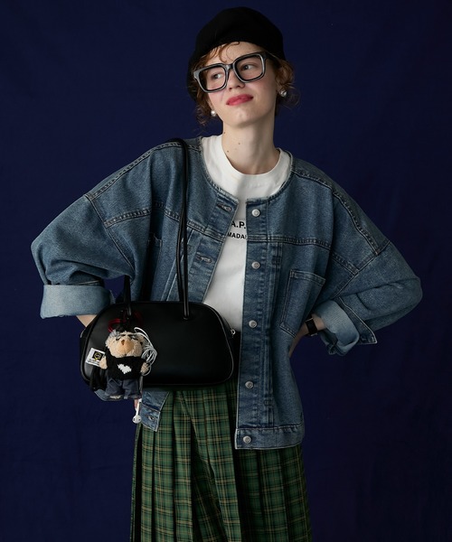 BONLECILL Marche（ボンルシールマルシェ）の「【BONLECILL Marche】《軽量》ロングハンドルスクエアボストンバッグ（ボストンバッグ・レディース・ブラック/レッド/キャメル/アイボリー/グリーン/ワイン/ブラウン系/ベージュ/ブラウン/ベージュ系・FREE）」の22枚目の写真