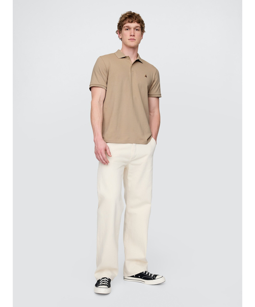 GAP（ギャップ）の「ストレッチ ピケ ポロシャツ ブラナンベア（ポロシャツ・メンズ・ホワイト/ピンク/ネイビー/ベージュ/ブラック/ブルー・XS/S/M/L/XL）」の7枚目の写真