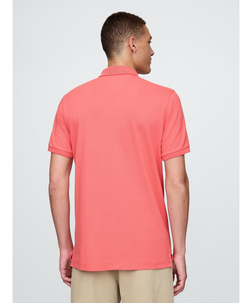 GAP（ギャップ）の「ストレッチ ピケ ポロシャツ ブラナンベア（ポロシャツ・メンズ・ホワイト/ピンク/ネイビー/ベージュ/ブラック/ブルー・XS/S/M/L/XL）」の9枚目の写真