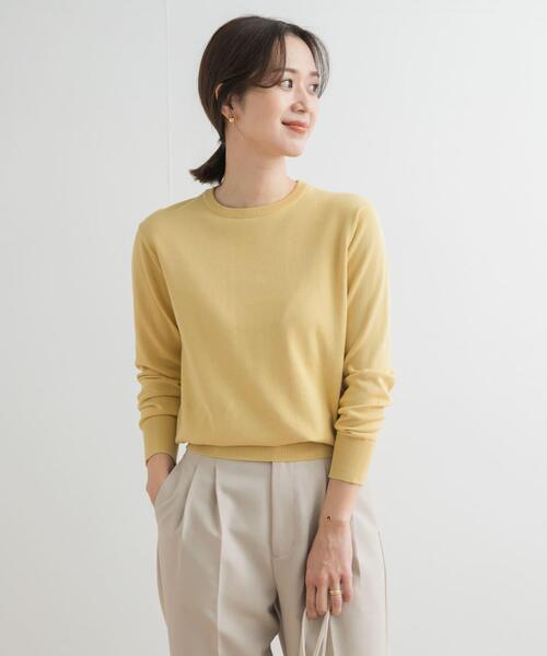 URBAN RESEARCH DOORS(アーバンリサーチドアーズ)の「オーガニックコットンクルーネックプルオーバー(ニット/セーター・レディース・オフホワイト/イエロー系その他/ブルー系その他・MEDIUM)」の20枚目の写真