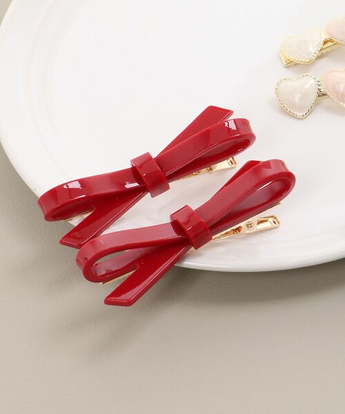 MAJESTIC LEGON(マジェスティックレゴン)の「ガーリーモチーフヘアピンセット(ヘアピン・レディース・ブラック/レッド/ピンク・FREE)」の8枚目の写真