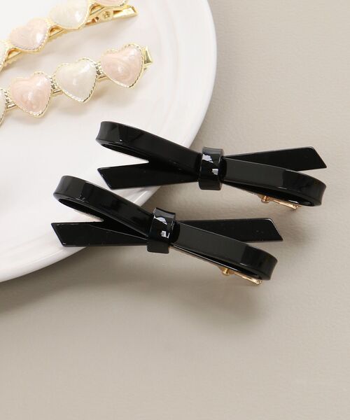 MAJESTIC LEGON(マジェスティックレゴン)の「ガーリーモチーフヘアピンセット(ヘアピン・レディース・ブラック/レッド/ピンク・FREE)」の9枚目の写真