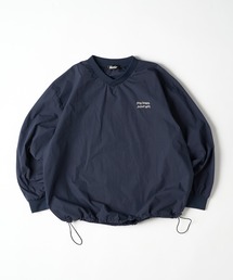 DRAW CORD V NECK NYLON PULLOVER／ドローコードVネックナイロンプルオーバー