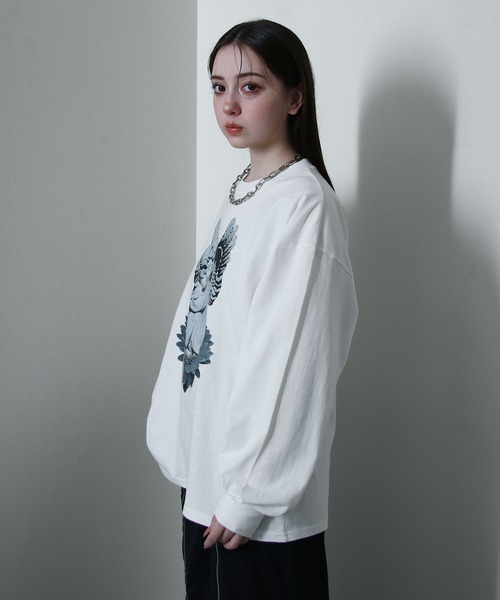 NILWAY（ニルウェイ）の「アソートグラフィック 長袖 ロング Tシャツ ロンT（Tシャツ/カットソー・メンズ・ブラック/ホワイト系/ホワイト系1/ホワイト系2/グレー系2/グレー系/ブラック系2/チャコール/ブラック系/ホワイト/ブラック系1/グレー系1・MEDIUM/LARGE）」の19枚目の写真