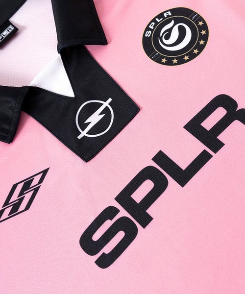 SPLR(エス・ピー・エル・アール)の「SPLR/エスピーエルアール Soccer Game Shirts Tシャツ(Tシャツ/カットソー・メンズ・ピンク/ブラック・XL/L/M)」の7枚目の写真