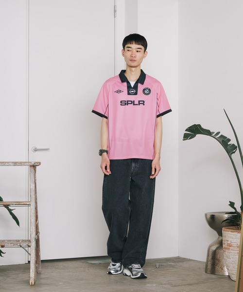 SPLR(エス・ピー・エル・アール)の「SPLR/エスピーエルアール Soccer Game Shirts Tシャツ(Tシャツ/カットソー・メンズ・ピンク/ブラック・XL/L/M)」の15枚目の写真