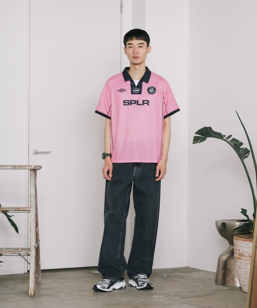 SPLR(エス・ピー・エル・アール)の「SPLR/エスピーエルアール Soccer Game Shirts Tシャツ(Tシャツ/カットソー・メンズ・ピンク/ブラック・XL/L/M)」の16枚目の写真