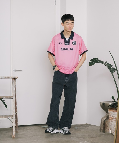 SPLR(エス・ピー・エル・アール)の「SPLR/エスピーエルアール Soccer Game Shirts Tシャツ(Tシャツ/カットソー・メンズ・ピンク/ブラック・XL/L/M)」の17枚目の写真