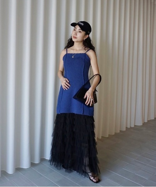 Ameri(アメリ)の「NNODE EMBROIDERY LOGO CAP(キャップ・レディース・ベージュ/ブラック・FREE)」の6枚目の写真