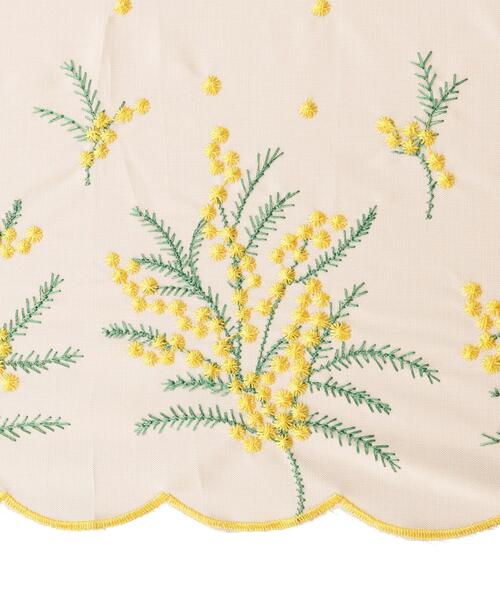 SHOO・LA・RUE（シューラルー）の「【日傘/晴雨兼用】【because】ミモザ刺繍ロングアンブレラ（長傘・レディース・アイボリー系/ライトグレー系/アイボリー系1/ブルー系1・00）」の5枚目の写真