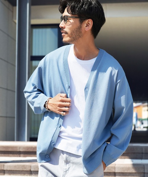 jiggys shop(ジギーズショップ)の「タンブラー乾燥対応 タフニット ドライタッチ カーディガン(カーディガン/ボレロ・メンズ・キャメル/ライトグレー/ネイビー/ブルー系その他/グレー系その他2/チャコールグレー/グレー系その他/ブラック/カーキ・LARGE/MEDIUM/X-LARGE/SMALL)」の8枚目の写真