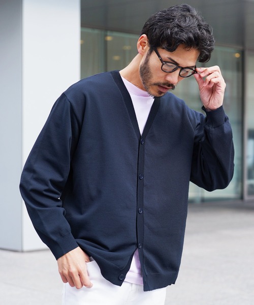 jiggys shop(ジギーズショップ)の「タンブラー乾燥対応 タフニット ドライタッチ カーディガン(カーディガン/ボレロ・メンズ・キャメル/ライトグレー/ネイビー/ブルー系その他/グレー系その他2/チャコールグレー/グレー系その他/ブラック/カーキ・LARGE/MEDIUM/X-LARGE/SMALL)」の7枚目の写真