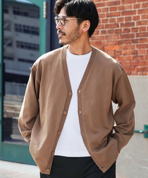 jiggys shop(ジギーズショップ)の「タンブラー乾燥対応 タフニット ドライタッチ カーディガン(カーディガン/ボレロ・メンズ・キャメル/ライトグレー/ネイビー/ブルー系その他/グレー系その他2/チャコールグレー/グレー系その他/ブラック/カーキ・LARGE/MEDIUM/X-LARGE/SMALL)」の9枚目の写真