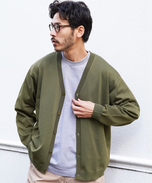 jiggys shop(ジギーズショップ)の「タンブラー乾燥対応 タフニット ドライタッチ カーディガン(カーディガン/ボレロ・メンズ・キャメル/ライトグレー/ネイビー/ブルー系その他/グレー系その他2/チャコールグレー/グレー系その他/ブラック/カーキ・LARGE/MEDIUM/X-LARGE/SMALL)」の6枚目の写真