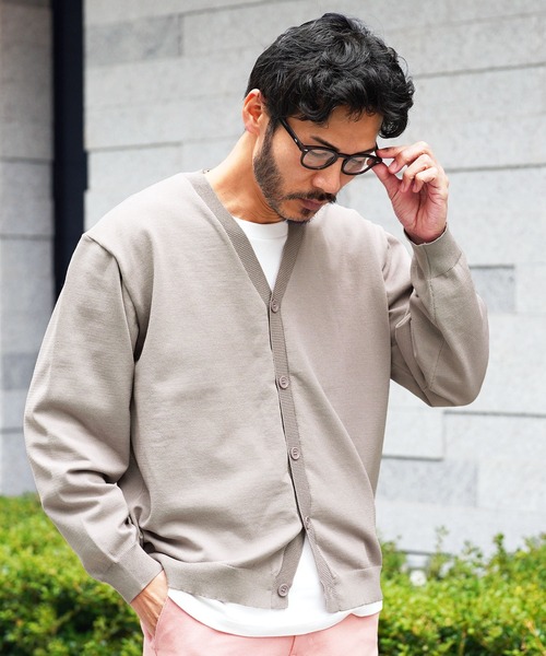 jiggys shop(ジギーズショップ)の「タンブラー乾燥対応 タフニット ドライタッチ カーディガン(カーディガン/ボレロ・メンズ・キャメル/ライトグレー/ネイビー/ブルー系その他/グレー系その他2/チャコールグレー/グレー系その他/ブラック/カーキ・LARGE/MEDIUM/X-LARGE/SMALL)」の5枚目の写真