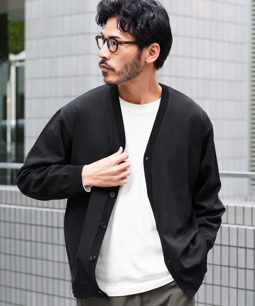 jiggys shop(ジギーズショップ)の「タンブラー乾燥対応 タフニット ドライタッチ カーディガン(カーディガン/ボレロ・メンズ・キャメル/ライトグレー/ネイビー/ブルー系その他/グレー系その他2/チャコールグレー/グレー系その他/ブラック/カーキ・LARGE/MEDIUM/X-LARGE/SMALL)」の15枚目の写真