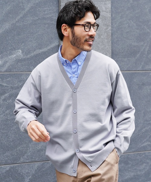 jiggys shop(ジギーズショップ)の「タンブラー乾燥対応 タフニット ドライタッチ カーディガン(カーディガン/ボレロ・メンズ・キャメル/ライトグレー/ネイビー/ブルー系その他/グレー系その他2/チャコールグレー/グレー系その他/ブラック/カーキ・LARGE/MEDIUM/X-LARGE/SMALL)」の21枚目の写真