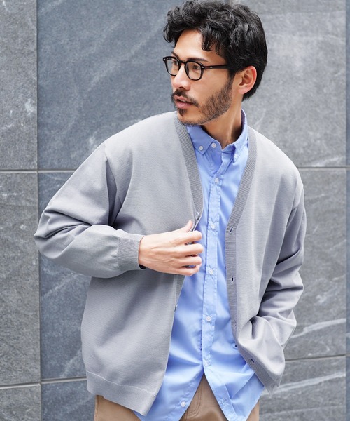 jiggys shop(ジギーズショップ)の「タンブラー乾燥対応 タフニット ドライタッチ カーディガン(カーディガン/ボレロ・メンズ・キャメル/ライトグレー/ネイビー/ブルー系その他/グレー系その他2/チャコールグレー/グレー系その他/ブラック/カーキ・LARGE/MEDIUM/X-LARGE/SMALL)」の22枚目の写真