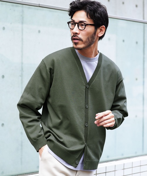 jiggys shop(ジギーズショップ)の「タンブラー乾燥対応 タフニット ドライタッチ カーディガン(カーディガン/ボレロ・メンズ・キャメル/ライトグレー/ネイビー/ブルー系その他/グレー系その他2/チャコールグレー/グレー系その他/ブラック/カーキ・LARGE/MEDIUM/X-LARGE/SMALL)」の17枚目の写真