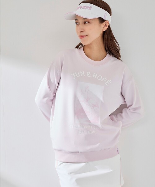 セール】【UVカット】【接触冷感】フラミンゴグラフィックプルオーバー