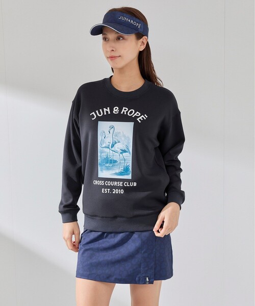 新品　Jun & Ropé フラミンゴグラフィック長袖プルオーバー　L　秋物 Amazon | [ジュン＆ロぺ] フラミンゴグラフィック長袖プルオーバー