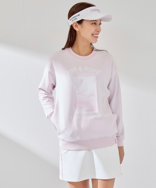 セール】【UVカット】【接触冷感】フラミンゴグラフィックプルオーバー