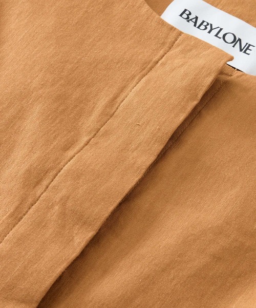 BABYLONE(バビロン)の「リネンレーヨンストレッチジレ(ベスト・レディース・キャメル/ブラック・38inch/36inch)」の12枚目の写真
