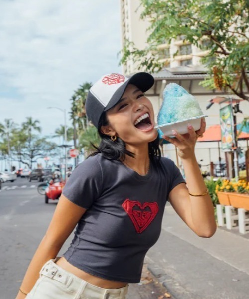 ROXY(ロキシー)の「ROXY/ロキシー キャップ ROXY×NANAHA CAP ROXY CRUISERS x Nanaha RCP252609T(キャップ・レディース・ブラック/ブラウン/ネイビー・FREE)」の6枚目の写真