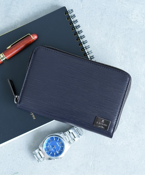 LANVIN en Bleu（ランバンオンブルー）の「【LANVIN en Bleu/ランバン オン ブルー】 アドニス ミドルウォレット（財布・メンズ・ホワイト/ネイビー/ブラック・FREE）」の3枚目の写真