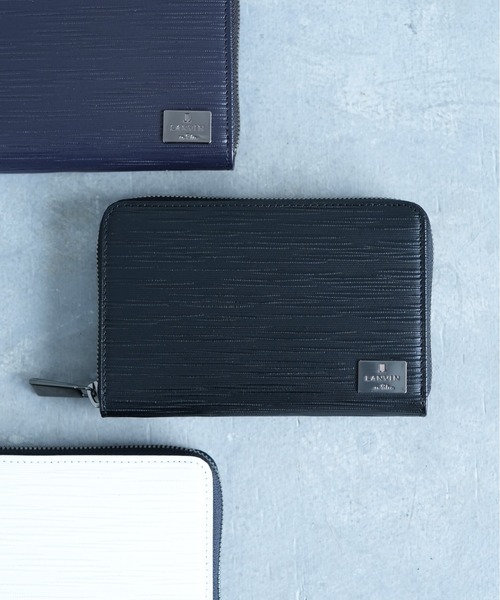 LANVIN en Bleu（ランバンオンブルー）の「【LANVIN en Bleu/ランバン オン ブルー】 アドニス ミドルウォレット（財布・メンズ・ホワイト/ネイビー/ブラック・FREE）」の2枚目の写真