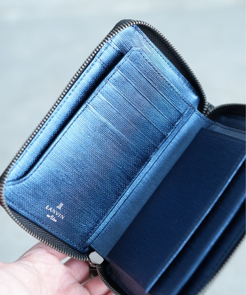 LANVIN en Bleu（ランバンオンブルー）の「【LANVIN en Bleu/ランバン オン ブルー】 アドニス ミドルウォレット（財布・メンズ・ホワイト/ネイビー/ブラック・FREE）」の8枚目の写真