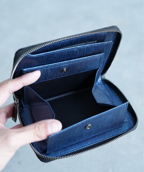 LANVIN en Bleu（ランバンオンブルー）の「【LANVIN en Bleu/ランバン オン ブルー】 アドニス ミドルウォレット（財布・メンズ・ホワイト/ネイビー/ブラック・FREE）」の11枚目の写真