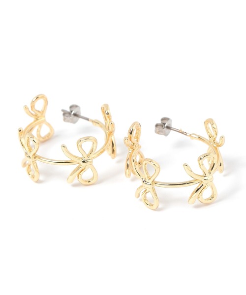 LAKOLE（ラコレ）の「リボンラインフープピアス / 323234（ピアス（両耳用）・レディース・その他1/その他2・FREE）」の2枚目の写真