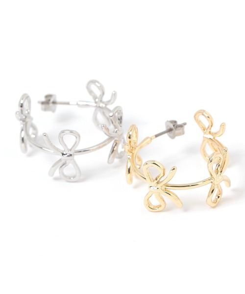 LAKOLE（ラコレ）の「リボンラインフープピアス / 323234（ピアス（両耳用）・レディース・その他1/その他2・FREE）」の3枚目の写真
