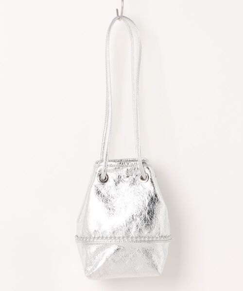 marco masi（マルコマージ）の「【MARCO MASI/マルコ・マージ】巾着　ショルダーバッグ　バケツバッグ　スタッズ（ショルダーバッグ・レディース・ブラック/アイボリー/シルバー・FREE）」の4枚目の写真