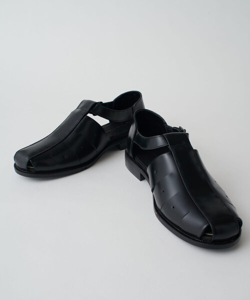 極美品　Lui's ルイスグルカサンダル ヒール レザ- ブラック41 26cm New Arrival 】- グルカサンダル - - Lui's(ルイス)Lui's/EX