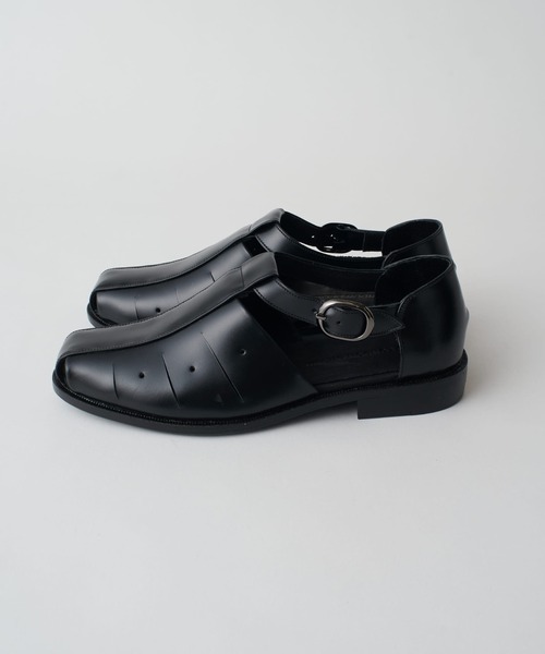 Lui's(ルイス)の「【LONDON BROWN】ヤット (レザーグルカサンダル)(サンダル・メンズ・ブラック・41/42/43)」の5枚目の写真