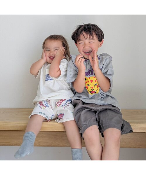 BREEZE（ブリーズ）の「【ジュニア対応】NEWシェフハーフパンツ（その他パンツ・キッズ・チェック/インディゴブルー/オレンジ/ストライプ/イエロー/ブラック/レインボー/レッド/ブラウン/グリーン/ブルー/オフホワイト/アイボリー・80/90/100/110/120/130/140/150）」の22枚目の写真