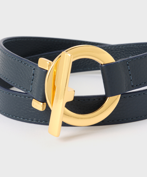 Spick & Span(スピックアンドスパン)の「ATELIER AMBOISE/アトリエ アンボワーズ サークルバックルベルト(ベルト・レディース・ネイビー・75)」の5枚目の写真