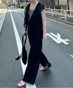 サテンストレッチサロペット（サロペット/オーバーオール